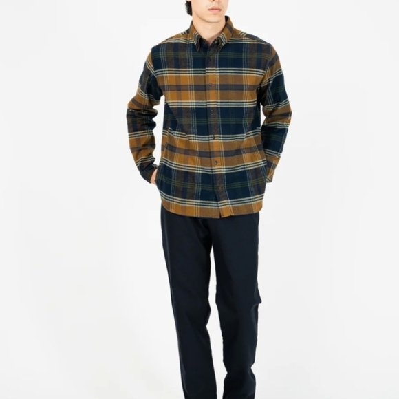 Oliver Spencer Brook Checked Flannel Shirt (Size 15) Small 100% Organic Cotton - Picture 2 of 15